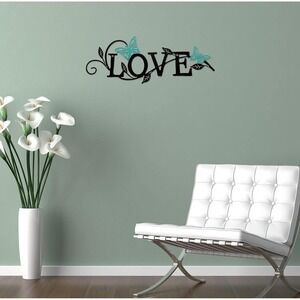 Love Wall Decor Metal‎ Butterfly Wall Art Hanging Sign
